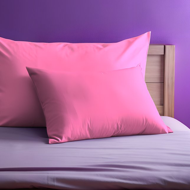 Funda De Cojín Pink Pillowcase (Pink  Solid Monochrome  Pillowcase)