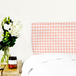 Funda De Cojín Pink Plaid Pattern Pillowcase