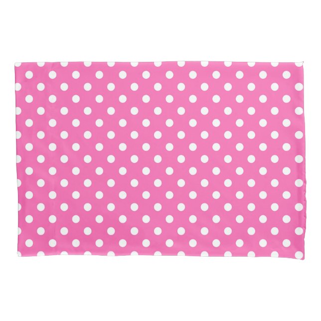 Funda De Cojín Pink Polka Dot Breast Cancer Awareness Pattern (Anverso)