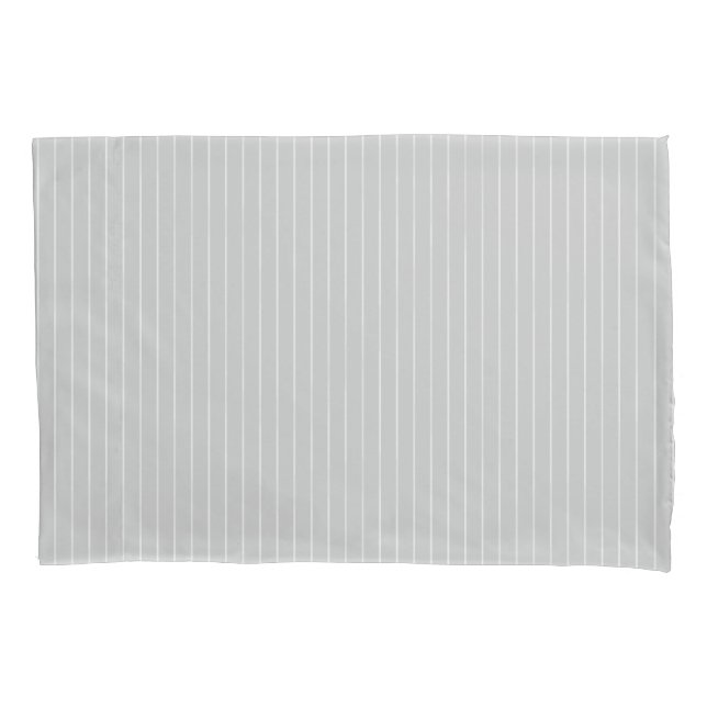 Funda De Cojín Pinstripes grises (Anverso)