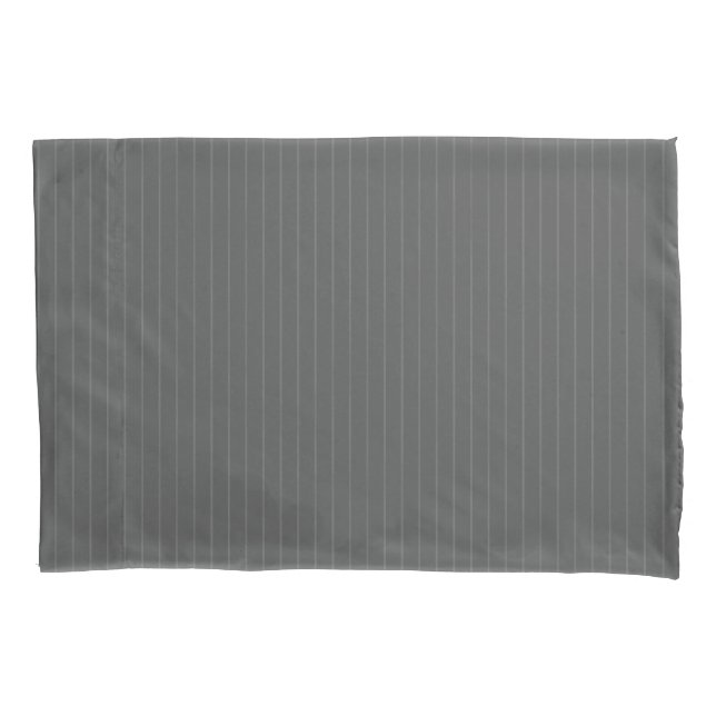 Funda De Cojín Pinstripes grises (Anverso)