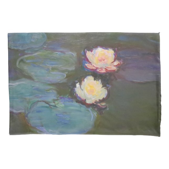 Funda De Cojín Pintado de naves acuáticas de Monet Water Lily Lil (Anverso)