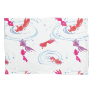 Funda De Cojín Pintando las acuarelas japonesas Koi Fish