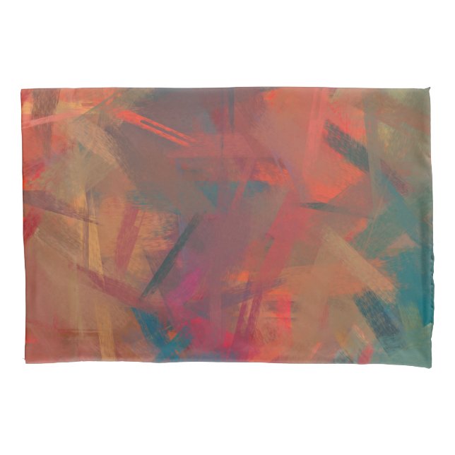 Funda De Cojín Pintura Colorida Abstracta #2 (Anverso)