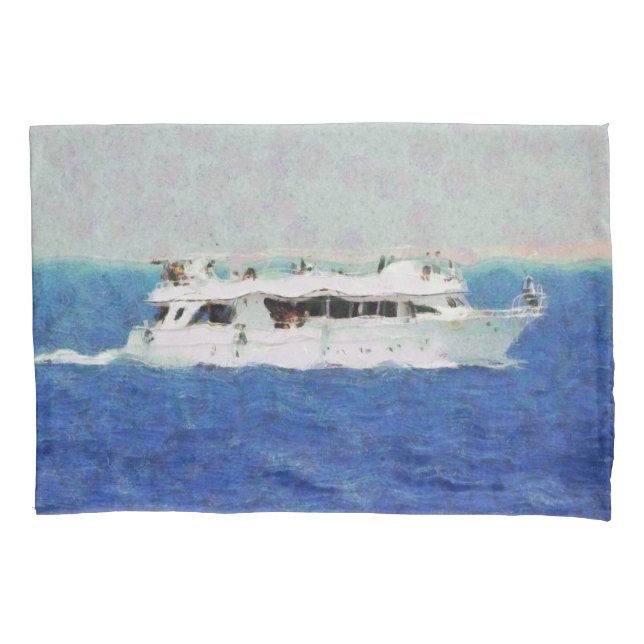 Funda De Cojín Pintura de barco (Anverso)