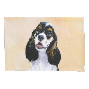 Funda De Cojín Pintura de Cocker Spaniel (Parti) - Arte Perro Ori