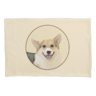 Funda De Cojín Pintura de Corgi galés de Pembroke - Arte Perro Or