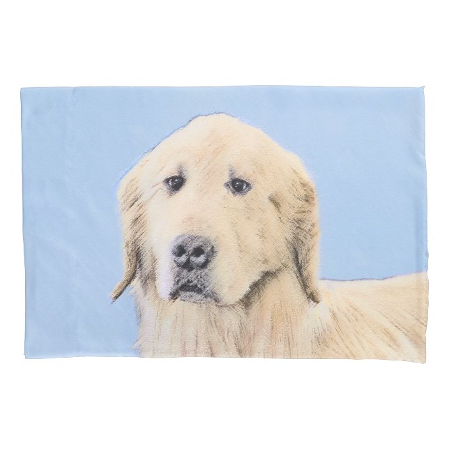 Funda De Cojín Pintura de Golden Retriever - Cute original Dog Ar (Anverso)