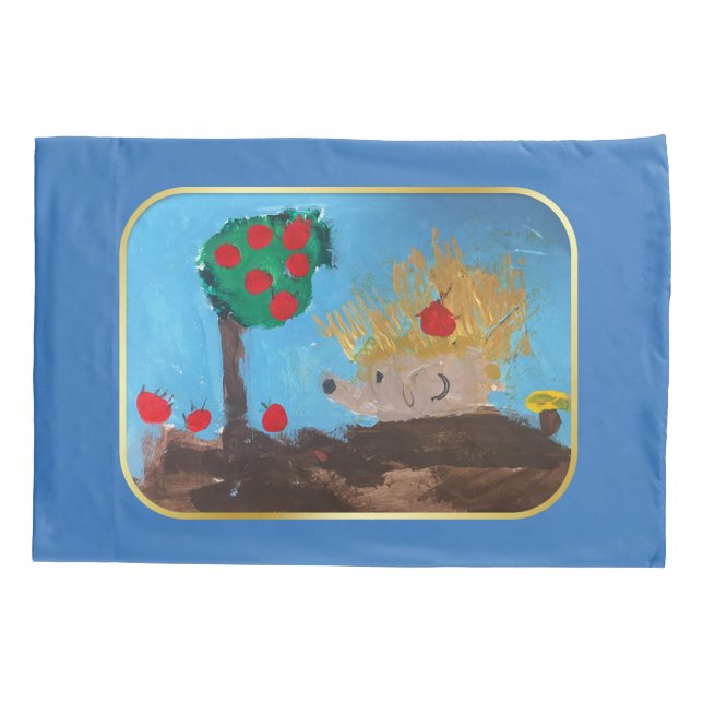 Funda De Cojín Pintura de hedgehog (Reverso)