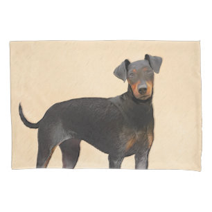 Funda De Cojín Pintura de Manchester Terrier Arte Animal Original