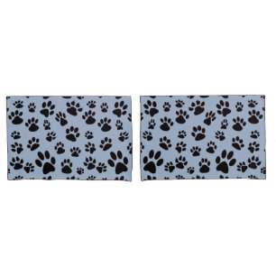 Funda De Cojín Pintura de perro azul retro imprime variaciones