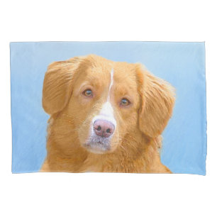 Funda De Cojín Pintura de perro de la recuperación del pato de Nu