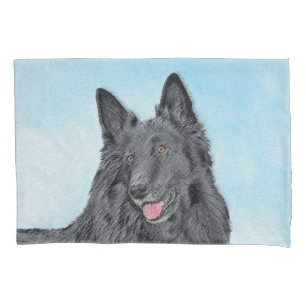Funda De Cojín Pintura de perro pastor belga - Arte de perro orig