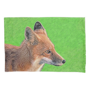 Funda De Cojín Pintura de Red Fox - Arte de vida salvaje original