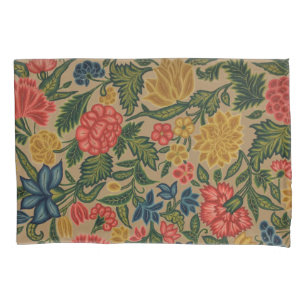 Funda De Cojín Pintura del Jardín del Diseñador Floral Vintage