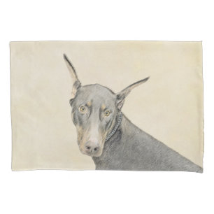 Funda De Cojín Pintura Doberman Pinscher - Original Dog Art
