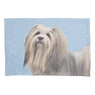 Funda De Cojín Pintura Havanesa (plateada) - Arte de Perro Origin