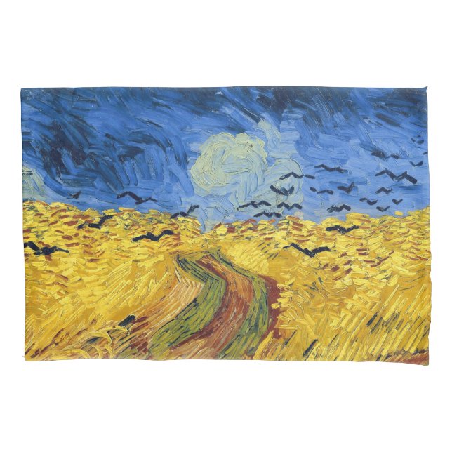 Funda De Cojín Pintura impresionista de Van Gogh Wheat Fields (Anverso)