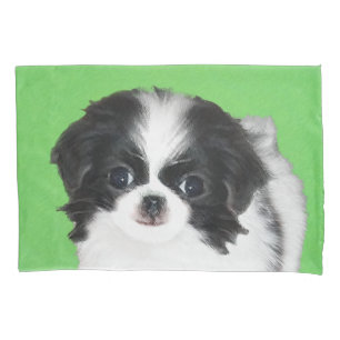 Funda De Cojín Pintura japonesa de cachorro con chin - Arte origi