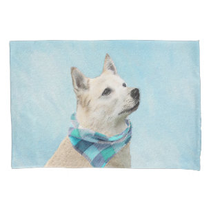 Funda De Cojín Pintura noruega de Buhund - Arte original de perro