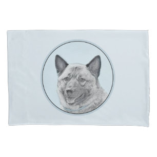 Funda De Cojín Pintura noruega de elkhound - Arte original de per