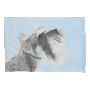 Funda De Cojín Pintura Schnauzer (gigante, estándar) - Arte de pe