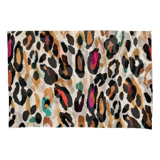 Funda De Cojín Pinturas de animales vivos de leopardo (Anverso)