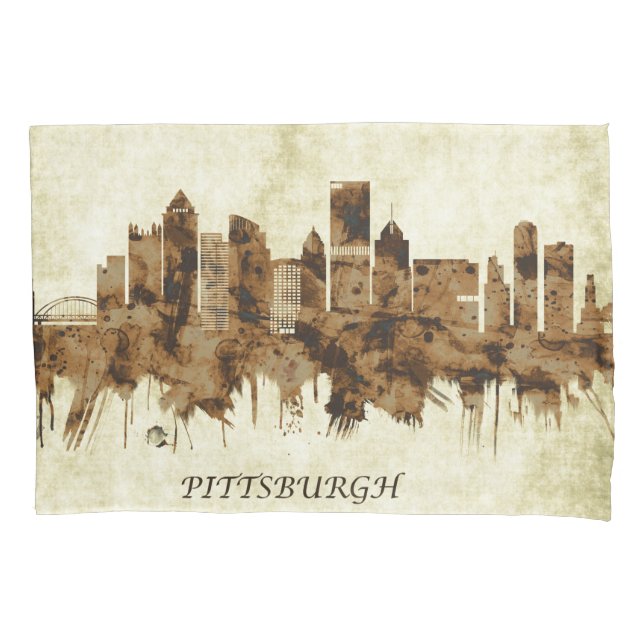 Funda De Cojín Pittsburgh Pennsylvania Cityscape (Anverso)