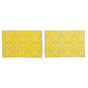 Funda De Cojín PixDezines DIY color/Rossi Damask/Amarillo Girasol
