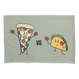 Funda De Cojín Pizza de salchichones CONTRA el Taco: Mexicano