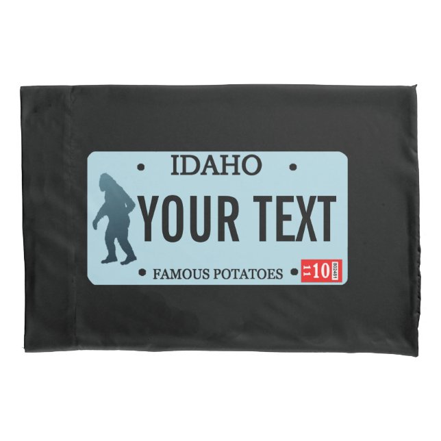 Funda De Cojín Placa de licencia de Idaho Sasquatch (Anverso)