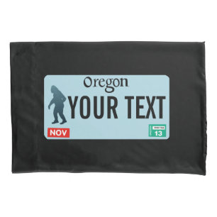 Funda De Cojín Placa de licencia Oregon Sasquatch