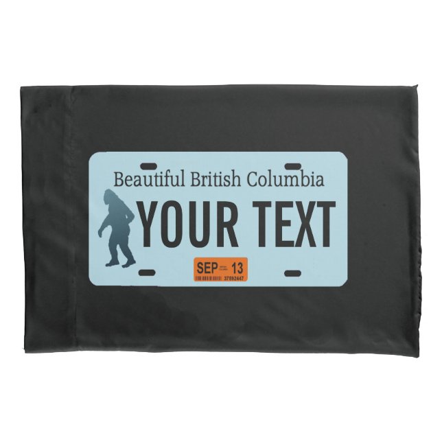 Funda De Cojín Placa de licencia Sasquatch de Columbia Británica (Anverso)
