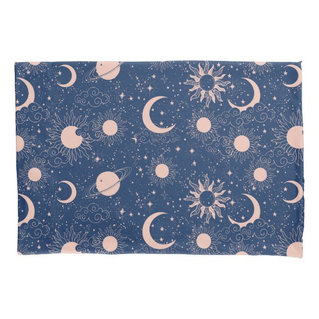 Funda De Cojín Planetas y patrones de estrellas (Anverso-izquierdo)