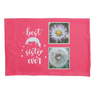 Funda De Cojín Plantilla de fotografía de la mejor hermana