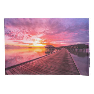 Funda De Cojín Playas tropicales Maldives Sunset