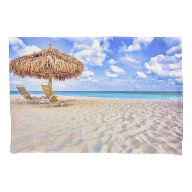 Funda De Cojín Playas tropicales | Playa de arena de Aruba (Anverso)
