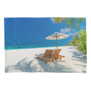 Funda De Cojín Playas tropicales Playa de tumbonas, Bora Bora