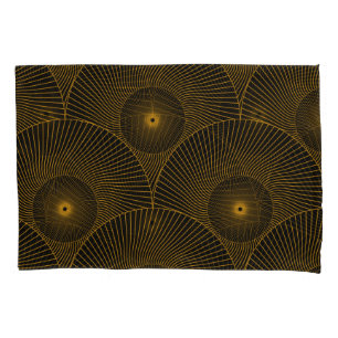 Funda De Cojín plumas asiáticas: sin costuras de color dorado y n