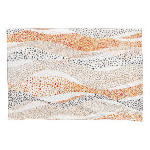 Funda De Cojín Pointillism Wavy Polka: Textil de Doodle lindo