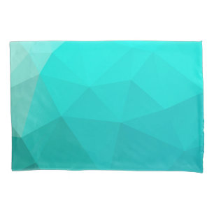 Funda De Cojín Polígonos Geométricos Verde azulados Pastel Mode