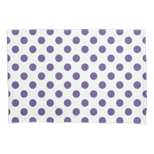 Funda De Cojín Polka ultravioleta sobre blanco