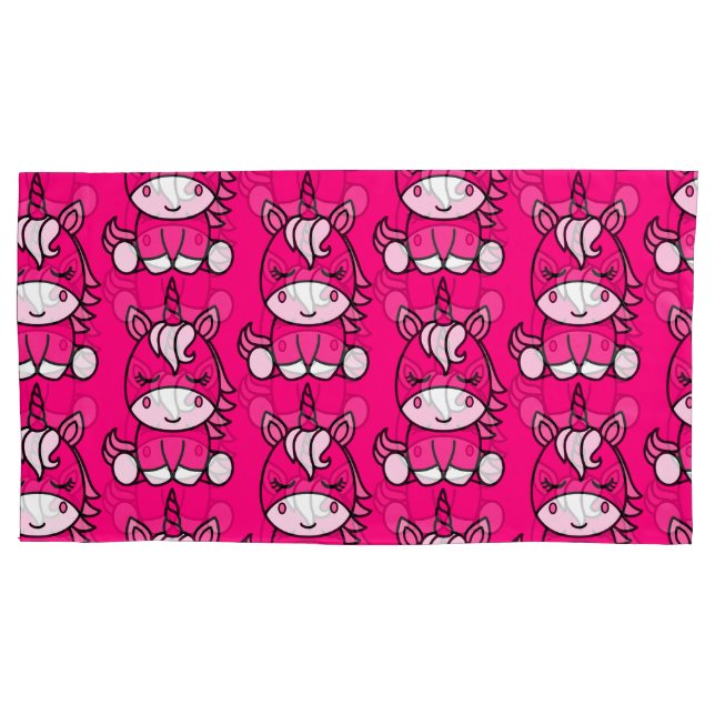 Funda De Cojín Pony de Unicornio rosa (Anverso-izquierdo)