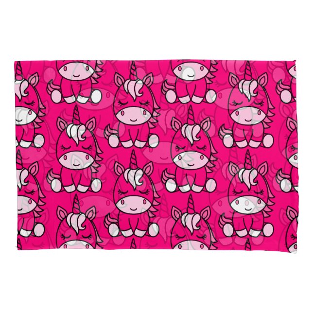 Funda De Cojín Pony de Unicornio rosa (Anverso)