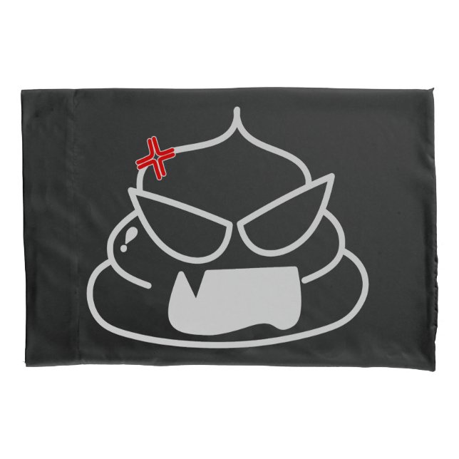 Funda De Cojín Poop enojado - Brootsch the PooPoo (Anverso)
