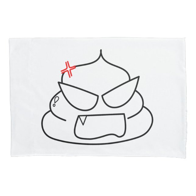 Funda De Cojín Poop enojado - Brootsch the PooPoo (Anverso)