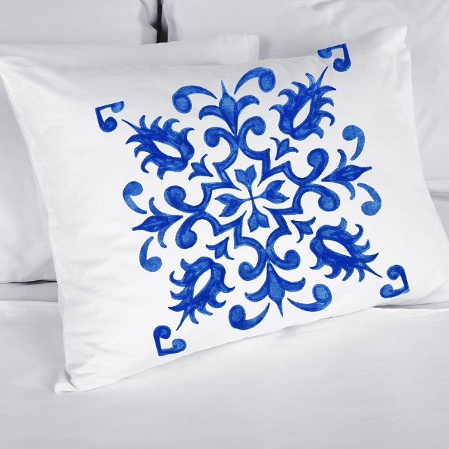 Funda De Cojín Portuguese Blue Tile central round medallion (Subido por el creador)