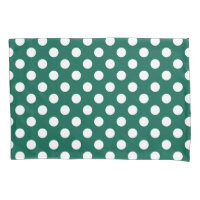Pos de polka blanco sobre verde sabio