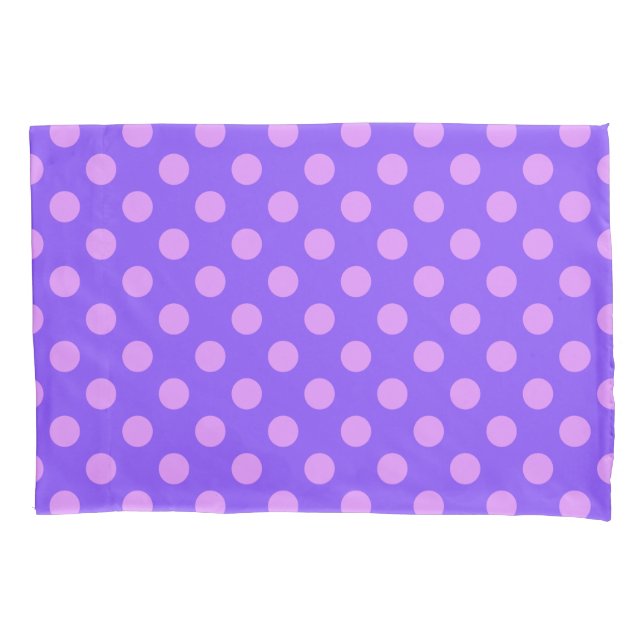 Funda De Cojín Pos de polka de Lilac en periwinkle (Anverso)