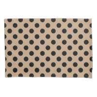 Pos de polka negro en beige